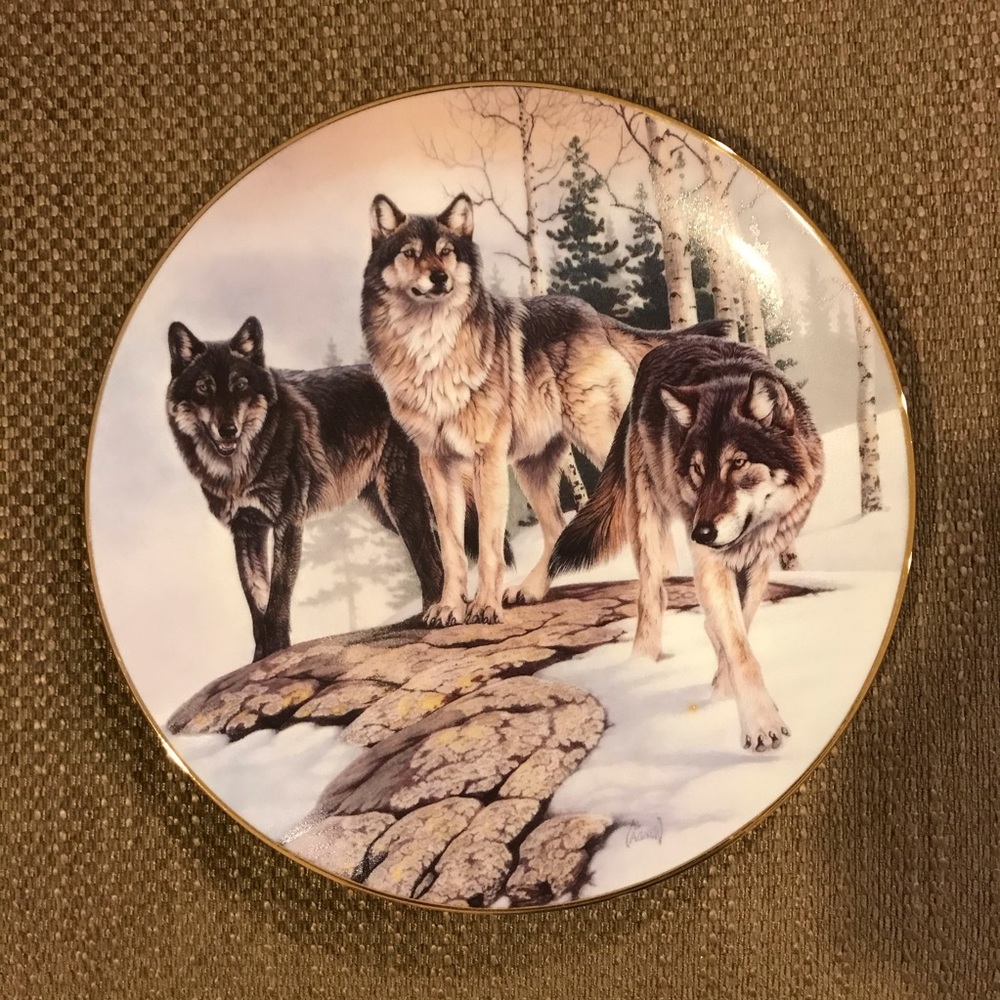 Al Agnew Collectible Wolf Plate
